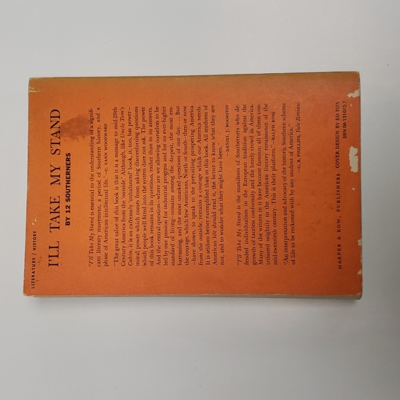 I'll Take My Stand The South and the Agrarian Tradition By 12 Southerners, 1962 - Picture 2 of 5